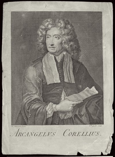 Arcangelo Corelli (1653-1713) gravert av Van der Gucht av H. Howard