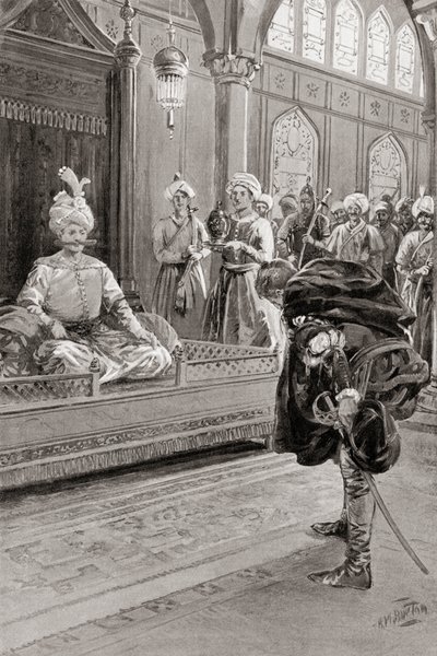 Sir Anthony Shirley besøkte hoffet til Shah Abbas den store, Persia i 1599, fra Hutchinson