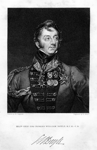 Sir Charles Hastings Doyle 1804-1883, britisk soldat, 1837. av H. Mayer
