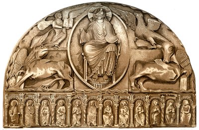 Utvendig dekorasjon av Le Mans katedral, Le Mans, Frankrike, 1400-tallet 1849. av H. Moulin