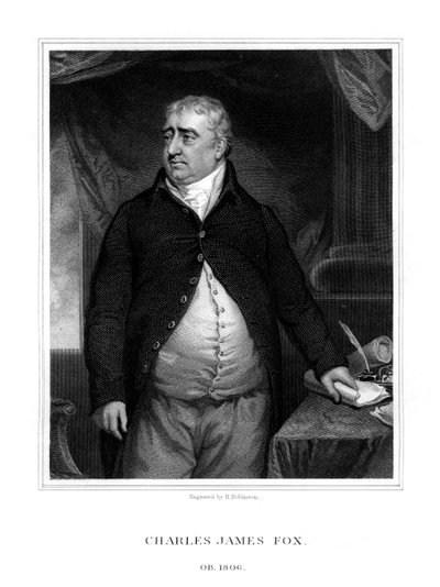 Charles James Fox , britisk politiker, 1833. av H. Robinson