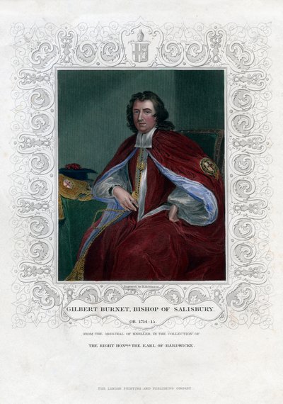Gilbert Burnet , skotsk teolog og historiker, 1800-tallet av H. Robinson