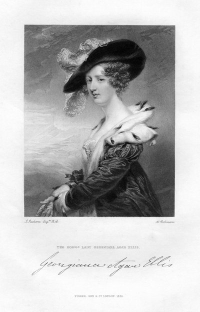 Lady Georgina Agar-Ellis, 1800-tallet. av H. Robinson