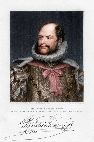 Prins Augustus Frederick, hertug av Sussex, 1800-tallet av H. Robinson