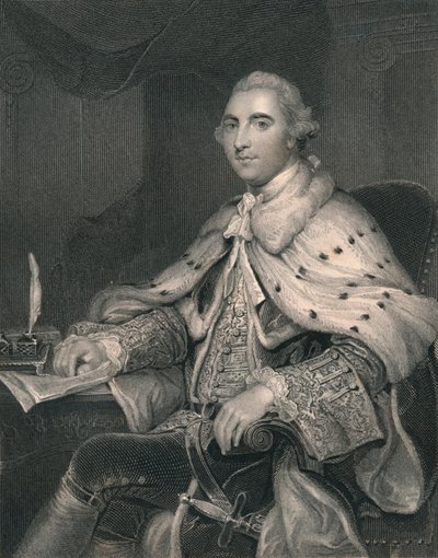 William Fitz-Maurice Petty, First Marquis of Lansdowne, c1766, tidlig på midten av 1800-tallet. av H. Robinson