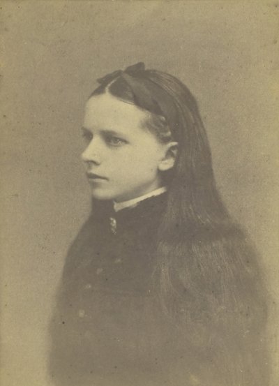 Uten tittel jente med langt hår, midten av slutten av 1800-tallet. av H. S. Heath