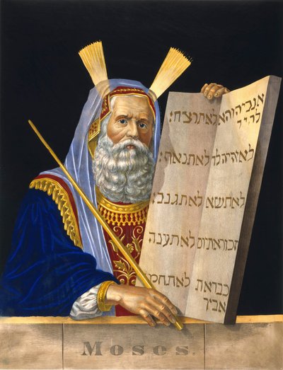 Moses holder lovens bord - syk. av H. Schile av H. Schile