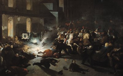 Attentatforsøket på keiser Napoleon III (1808-73) av Felice Orsini (1819-59) 14. januar 1858, 1862 av H. Vittori Romano