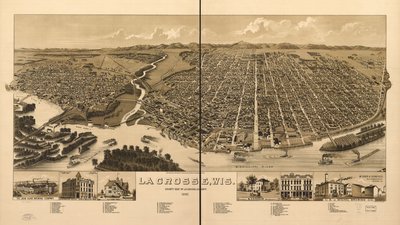 La Crosse, Wis., Fylkesetet i La Crosse County 1887 av H. Wellge