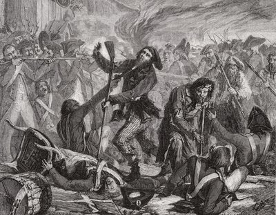 Massakren av den sveitsiske garde, 10. august 1792 av H. de la Charlerie