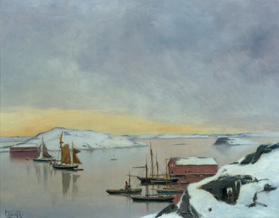 Båter i havnen av Haakon Kaulum