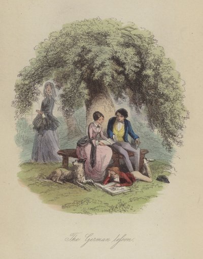 Illustrasjon for Lewis Arundel eller The Railroad of Life av Frank E Smedley (farget gravering) av after Hablot Knight Browne