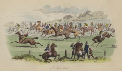 Illustrasjon for Lewis Arundel eller The Railroad of Life av Frank E Smedley (farget gravering) av after Hablot Knight Browne