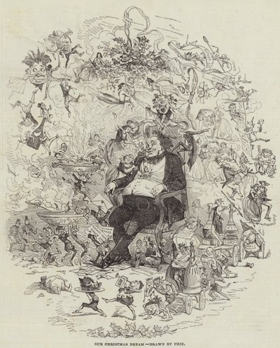 Vår juledrøm (gravering) av after Hablot Knight Browne