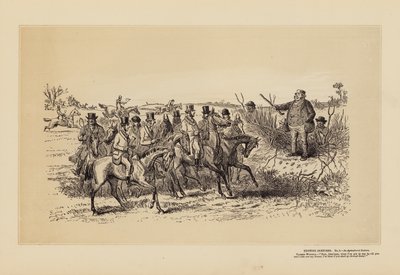 Jagdszenen, Nr. 2, Ein landwirtschaftlicher Vortrag von Hablot Knight (1815-92) Browne