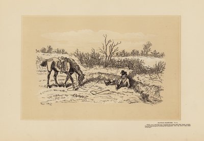 Jaktskisser, nr. 8, avgjort kul (gravering) av Hablot Knight (1815-92) Browne