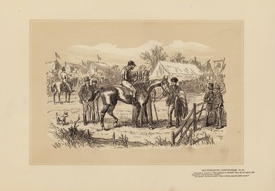 Tumbletown Steeple-Chase, nr. 12, etter løpet (gravering) av Hablot Knight (1815-92) Browne