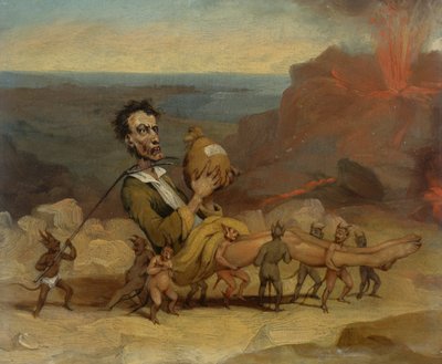 En karikatur av Edward Bulwer Lytton (1803-1873) av Hablot Knight Browne