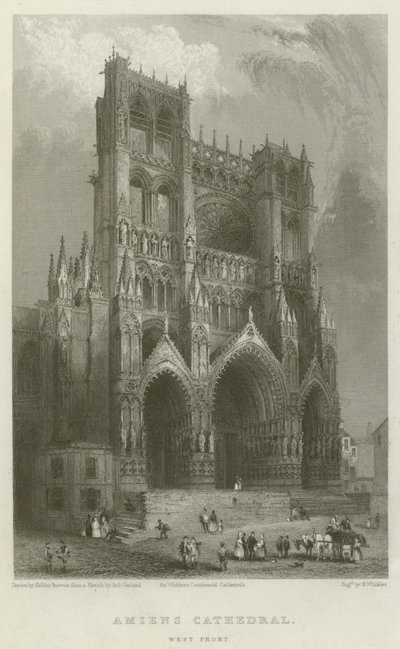 Amiens katedral, vestfronten av Hablot Knight Browne
