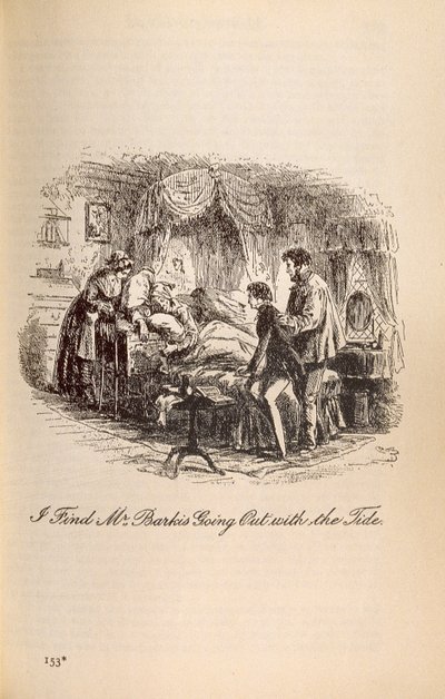 I Find Mr Barkis Going Out with the Tide, fra David Copperfield av Charles Dickens (1812-70) av Hablot Knight Browne