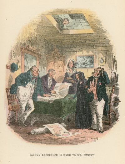 Illustrasjon for Dombey and Son av Hablot Knight Browne