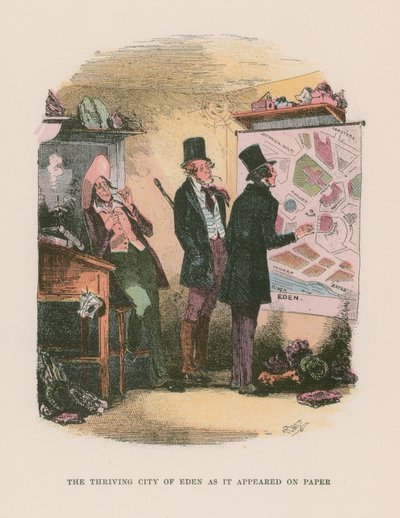 Illustrasjon for Martin Chuzzlewit av Hablot Knight Browne