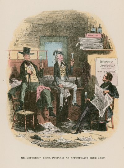 Illustrasjon for Martin Chuzzlewit av Hablot Knight Browne
