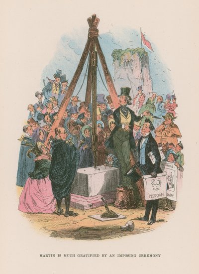 Illustrasjon for Martin Chuzzlewit av Hablot Knight Browne