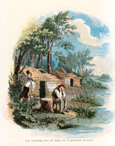 Illustrasjon for Martin Chuzzlewit av Hablot Knight Browne