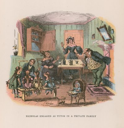 Illustrasjon for Nicholas Nickleby av Hablot Knight Browne