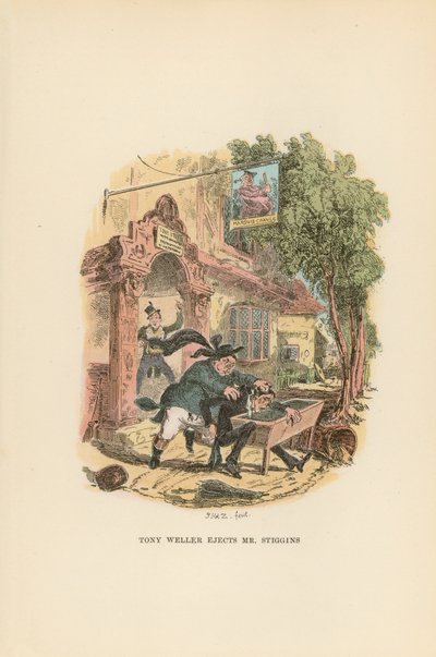 Illustrasjon for Pickwick Papers av Hablot Knight Browne