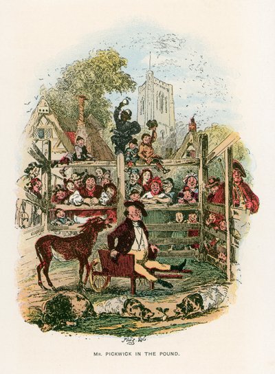 Illustrasjon for Pickwick Papers av Hablot Knight Browne