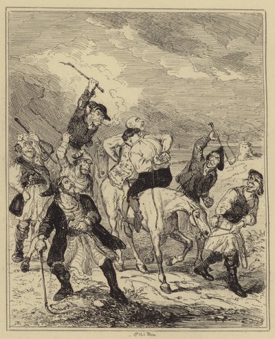 Murder of Gally and Chester av Smugglers av Hablot Knight Browne