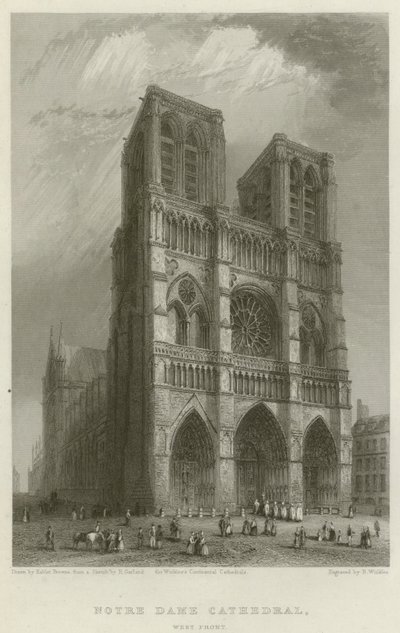 Notre Dame-katedralen, vestfronten av Hablot Knight Browne