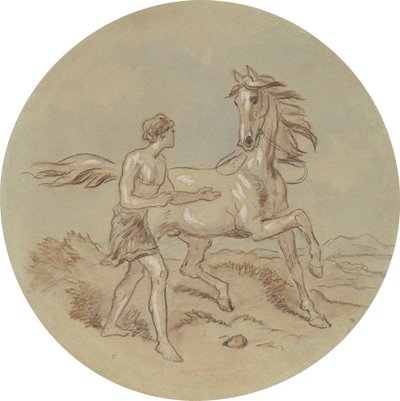 En av atten design for en serie plater som illustrerer Venus og Adonis av Hablot Knight Browne