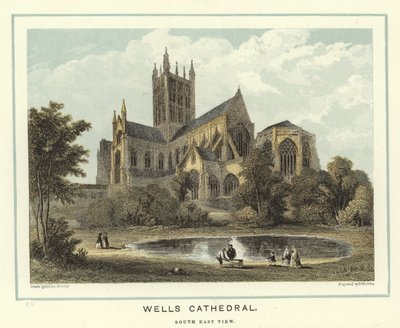 Wells Cathedral, utsikt mot sørøst av Hablot Knight Browne