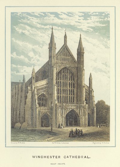 Winchester Cathedral, vestfronten av Hablot Knight Browne