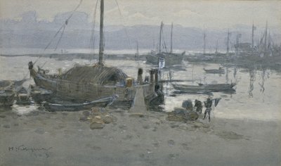 Tanabe havn av Hachir Nakagawa