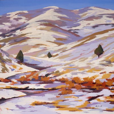 Marsmelodi, ca. 2025 (olje på lerret) av Hadley Rampton