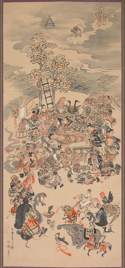Parinirvana med Otsu-A-fag, 2000-tallet. av Hakuen