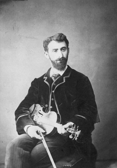 Portrett av fiolinisten og komponisten Tivadar Nachéz 1859-1930. av Hamburg . Photo studio Ferdinand Braune