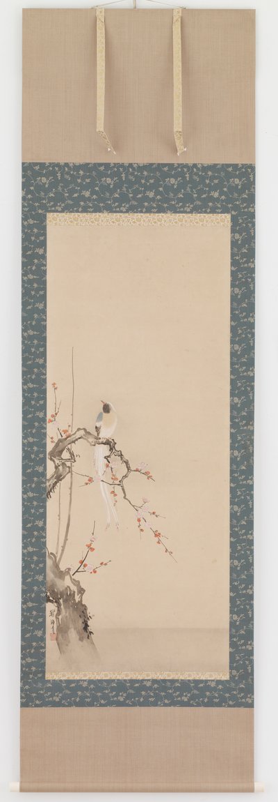 Fugle- og plommeblomster, Edo-perioden, slutten av 1600-tallet. av Hanabusa Itcho