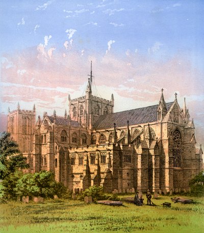 Ripon katedral, Yorkshire, c1870 av Hanhart