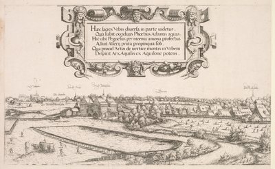 Panoramautsikt over Nürnberg: Venstre del, 1552. av Hanns Sebald Lautensack