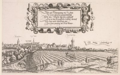 Panoramautsikt over Nürnberg: Høyre del, 1552. av Hanns Sebald Lautensack
