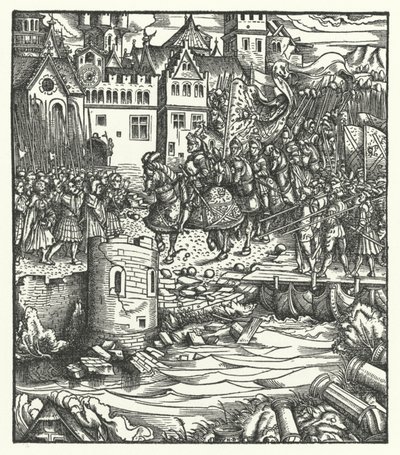 Erkehertug Maximilian av Østerrike kommer inn i Utrecht av Hans (after) Burgkmair