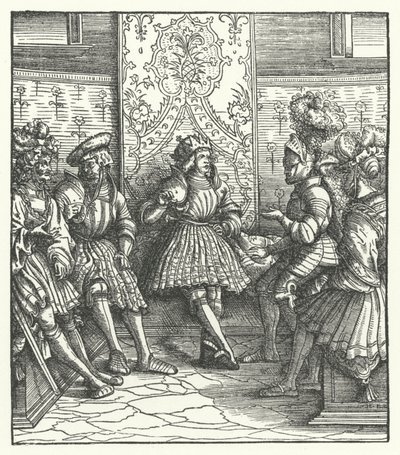 fransk krigsråd av Hans (after) Burgkmair
