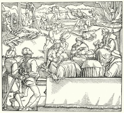Rettsmøte (gravering) av Hans (after) Burgkmair