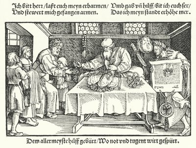 Velgjøreren (gravering) av Hans (after) Burgkmair