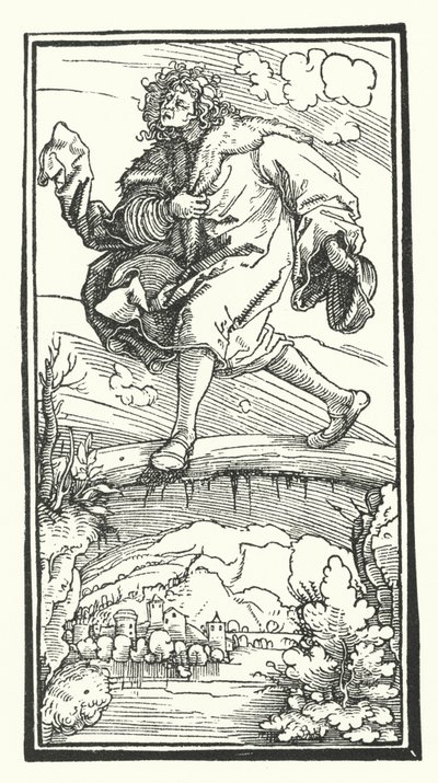 Tresnitt fra De Remediis Giantum Fortunae (Remedies for Fortune Fair and Foul) av Petrarch (gravering) av Hans (after) Burgkmair